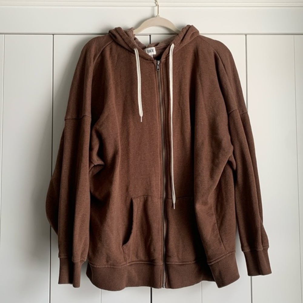 Buckle Women’s BKE Fleece Hoodie‎ One Size Brown oversized large